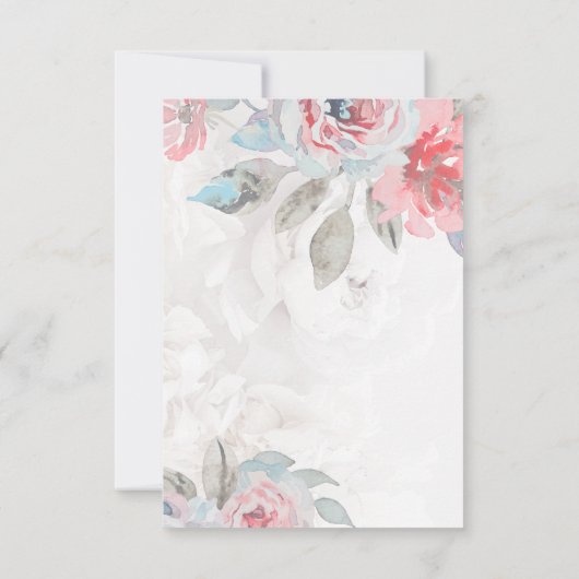 Blaue Wildblume Dankeskarte (Rückseite)