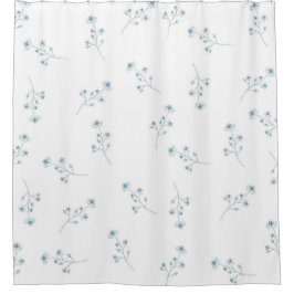 Blaue Wildblume Duschvorhang
