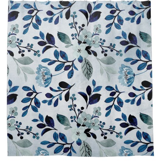 Blaue Wildblume  Duschvorhang (Vorderseite)