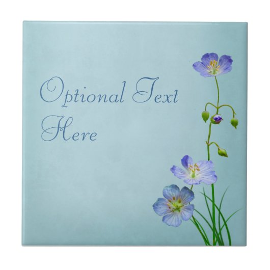 Blaue Wildblume Fliese (Vorderseite)