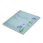 Blaue Wildblume Fliese (Seite)