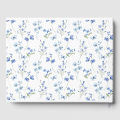 Blaue Wildblume für den Speicherwahren Gästebuch (Rückseite)