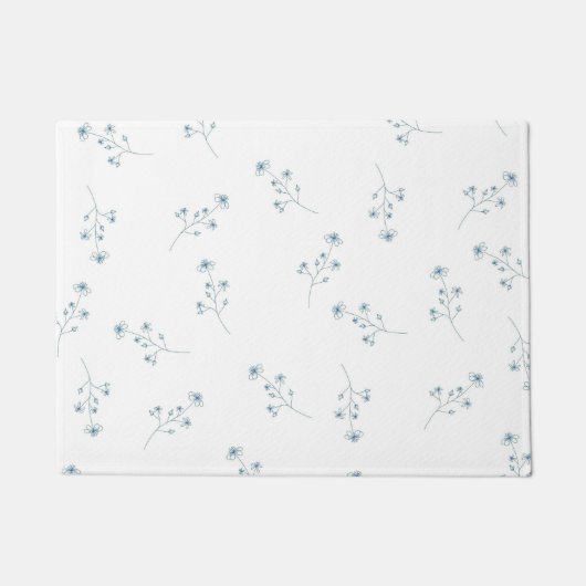 Blaue Wildblume Fußmatte (Vorderseite)