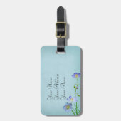 Blaue Wildblume Gepäckanhänger (Vorderseite vertikal)