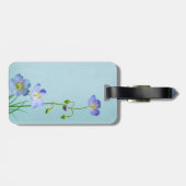 Blaue Wildblume Gepäckanhänger (Rückseite horizontal)