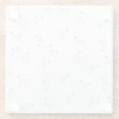 Blaue Wildblume Glasuntersetzer (Rückseite)