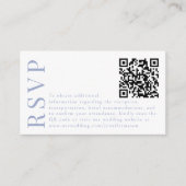 Blaue Wildblume Hochzeit RSVP QR-Code-Karten Begleitkarte (Vorderseite)