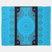 Blaue Wildblume in Licht Fleecedecke (Vorderseite (Horizontal))