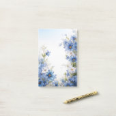 Blaue Wildblume Maggiore Post-it Klebezettel (Auf Schreibtisch)