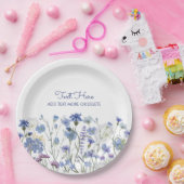 Blaue Wildblume Meadow Pappteller (Party)