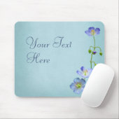 Blaue Wildblume Mousepad (Mit Mouse)