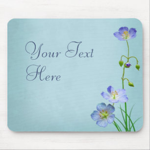 Blaue Wildblume Mousepad