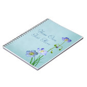Blaue Wildblume Notizblock (Linke Seite)