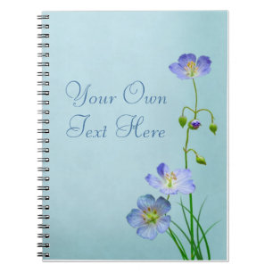 Blaue Wildblume Notizblock