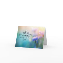 Blaue Wildblume-romantische Hochzeit danken Ihnen