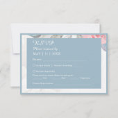 Blaue Wildblume RSVP Karte (Vorderseite)