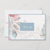 Blaue Wildblume RSVP Karte (Rückseite)