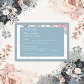 Blaue Wildblume RSVP Karte