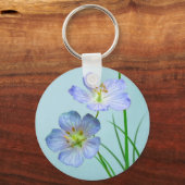 Blaue Wildblume Schlüsselanhänger (Vorderseite)