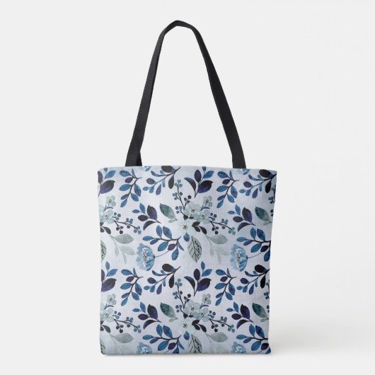 Blaue Wildblume Tasche (Rückseite)