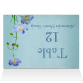 Blaue Wildblume Tischnummer (Innenansicht Horizontal (Oben))