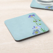 Blaue Wildblume Untersetzer (Linke Seite)