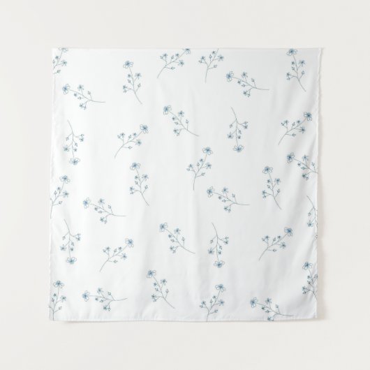 Blaue Wildblume Wandteppich (Vorderseite)