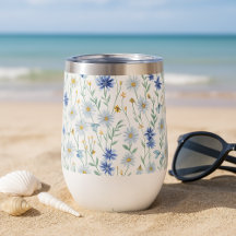 Blaue Wildblume Wasserfarbe