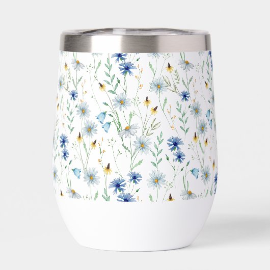 Blaue Wildblume Wasserfarbe (Rückseite)