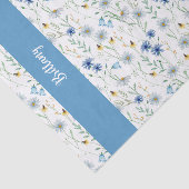 Blaue Wildblume Wasserfarbe Seidenpapier (Ausschnitt)