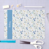 Blaue Wildblume Wasserfarbe Seidenpapier (Handwerk)