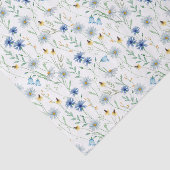 Blaue Wildblume Wasserfarbe Seidenpapier (Ausschnitt)