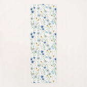 Blaue Wildblume Wasserfarbe Yogamatte (Vorderseite)