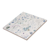 Blaue Wildblume Wiese Nahtlose Keramik Tile Fliese (Seite)