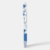 Blaue Wildblumen-Aquarell-Blumenmuster Name Case-Mate iPhone Hülle (Rückseite / Links)