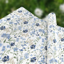 Blaue Wildblumen-Aquarell