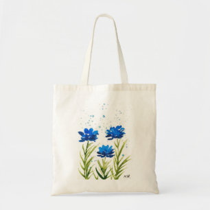 Blaue Wildblumen Aquarell girly chic Tragetasche