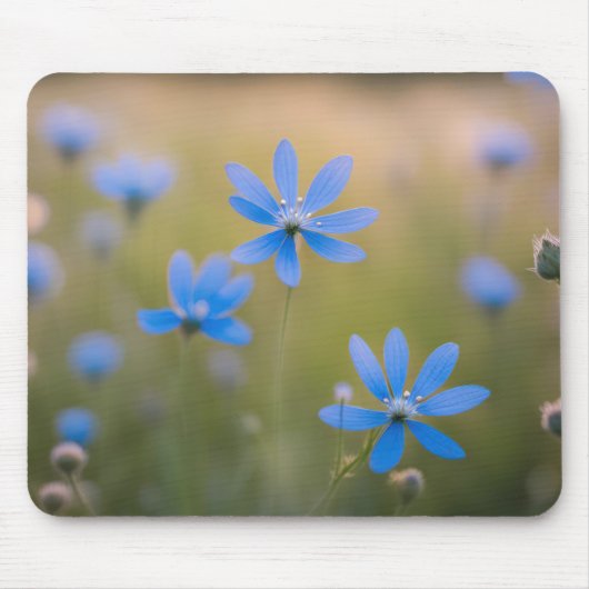 Blaue Wildblumen auf Meadow Mousepad (Vorne)