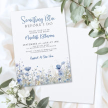 Blaue Wildblumen-Blumen-Brautparty