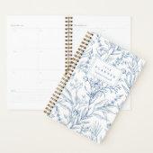 Blaue Wildblumen Blumenmuster Monogramm 2026 Planer (Anzeige)