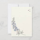 Blaue Wildblumen-Botanische Hochzeit - Save The Da Date (Rückseite)