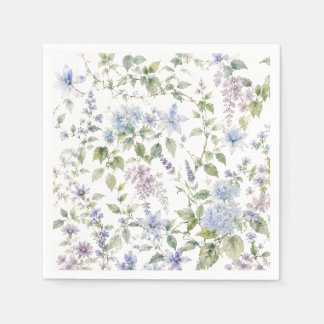 Blaue Wildblumen-Cocktailserviette Serviette
