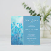 Blaue Wildblumen - Erneuerbare Einladung (Stehend Vorderseite)