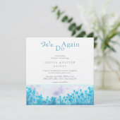 Blaue Wildblumen - Erneuerbare Einladung (Stehend Vorderseite)