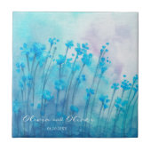 Blaue Wildblumen Fliese (Vorderseite)