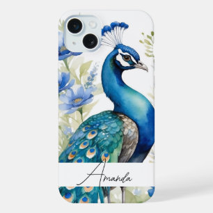 Blaue Wildblumen für Wasserfarben können benutzerd iPhone 15 Plus Hülle