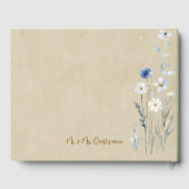 Blaue Wildblumen Gästebuch (Rückseite)