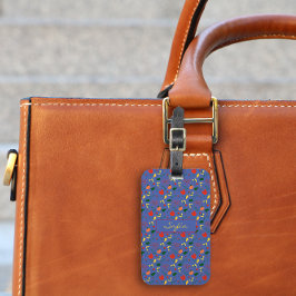 Blaue Wildblumen - Gepäckmarke Gepäckanhänger