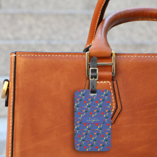 Blaue Wildblumen - Gepäckmarke Gepäckanhänger