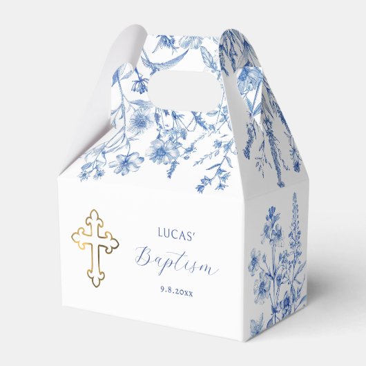 Blaue Wildblumen Geschenkschachtel (Vorderseite)